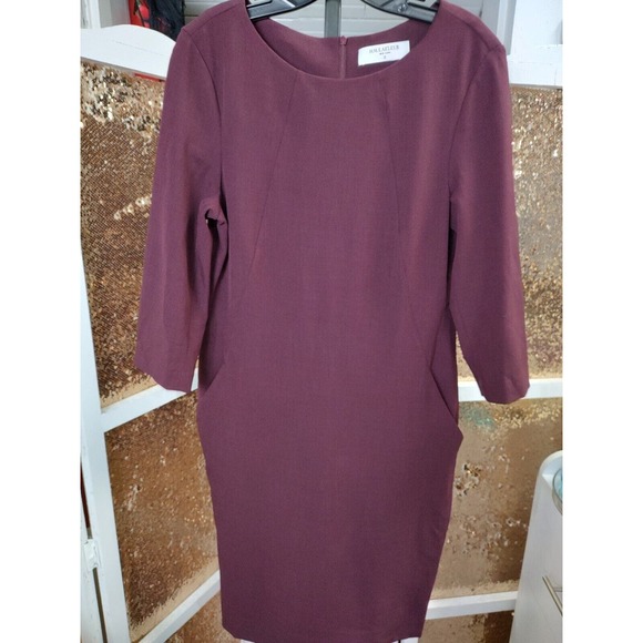 MM Lafleur Burgundy Midi Dress - Picture 2 of 10